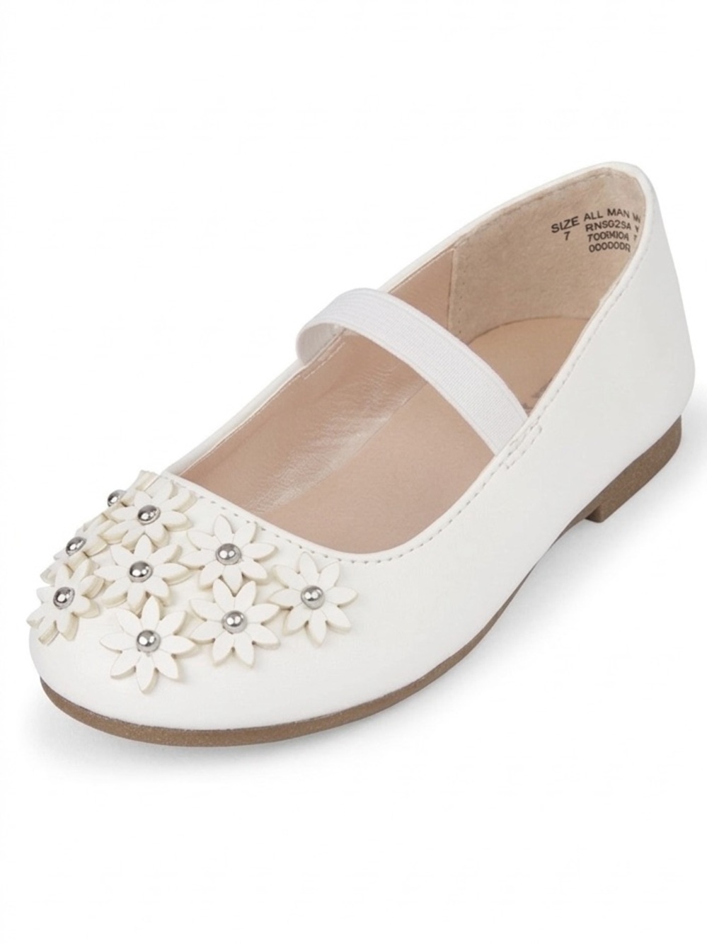 Children’s Place Kayla Slipper Mary Jane Shoes with Floral Accent Along Front